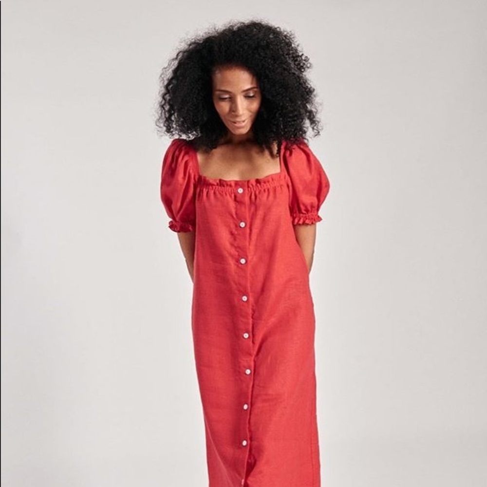Red sleeper dress
